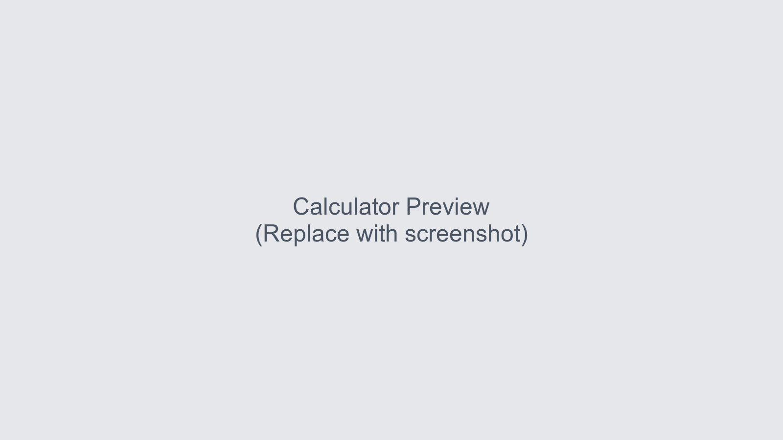 Trade calculator preview